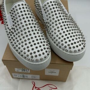 Men's Christian Louboutin roller boat spiked sneakers size 46 made in Italy